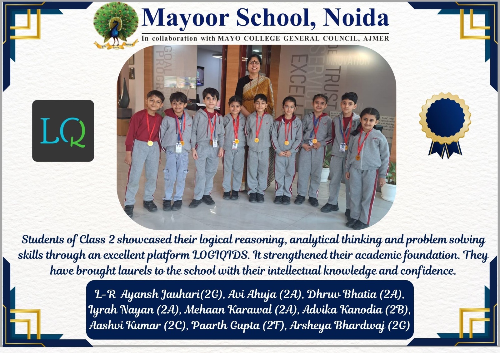 Proud Moment for Mayoor School, Noida!